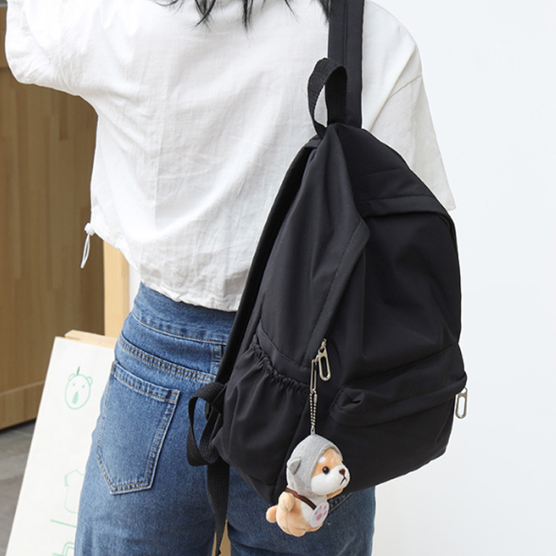 Canvas Backpack Casual - Women Solid Color Leisure Backpack Large
