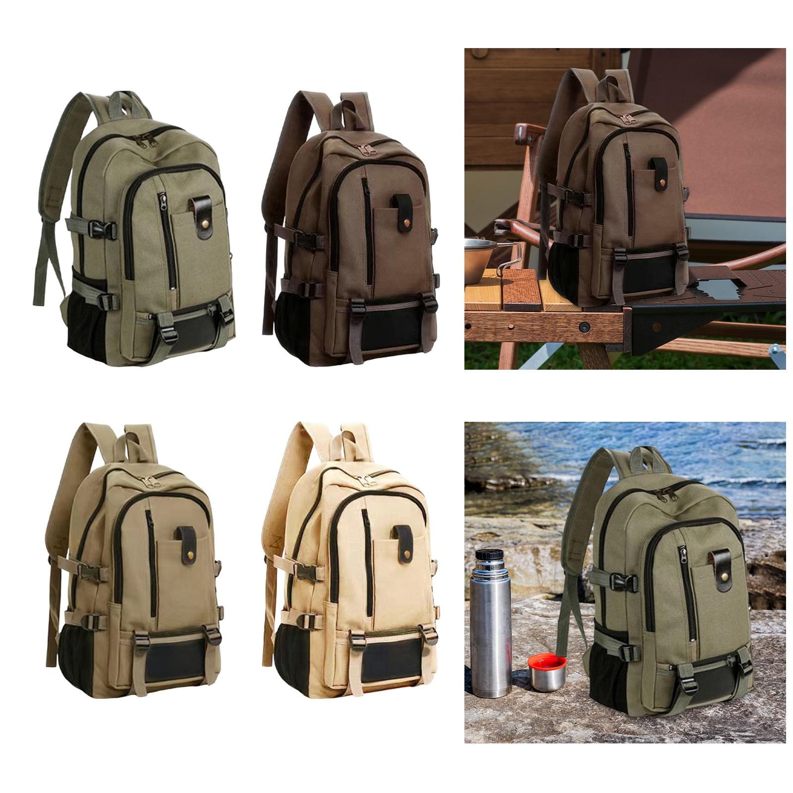 Large Canvas Travel Backpack L - Canvas Backpack Casual ulasan dan harga